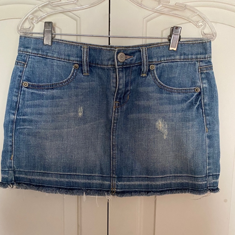 Denim mini skirt